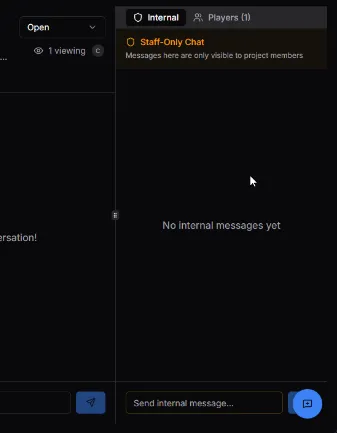 Internal staff chat for private discussions